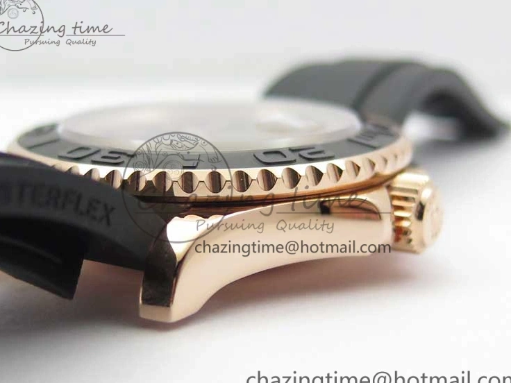 MiroTime 0308 Yacht-Master 116655 RG Wrapped D1F 1:1 Best Edition Black Ceramic Bezel 904L Steel on Oysterflex Rubber Strap A Fashionable 3060